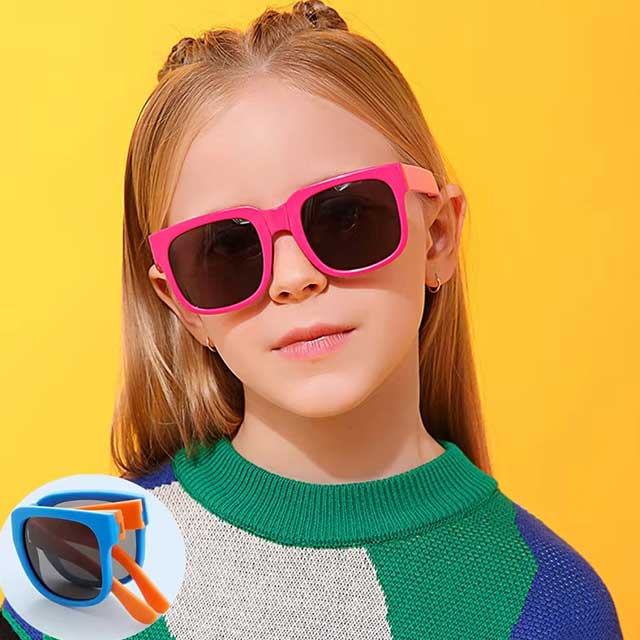 Kids Folding Sunglasses – UV400 Square Shades for Boys & Girls | Brand Design Outdoor Eyewear