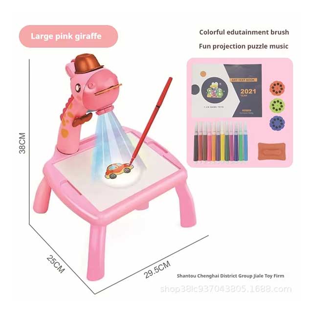 Kids LED Projector Drawing Table – Educational Painting & Learning Toy Set with Art Board