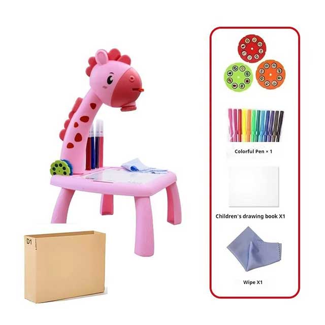 Kids LED Projector Drawing Table – Educational Painting & Learning Toy Set with Art Board