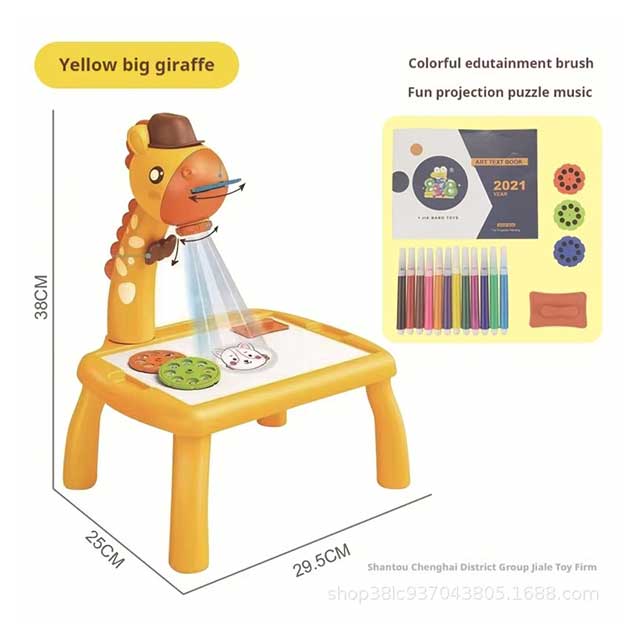 Kids LED Projector Drawing Table – Educational Painting & Learning Toy Set with Art Board