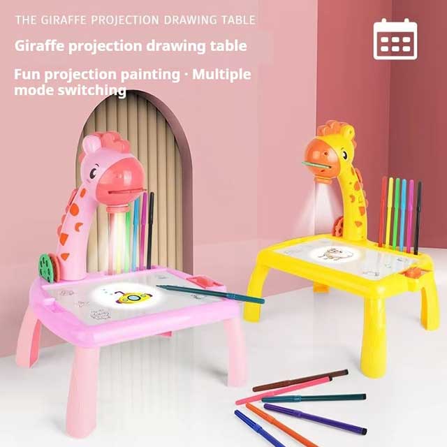 Kids LED Projector Drawing Table – Educational Painting & Learning Toy Set with Art Board
