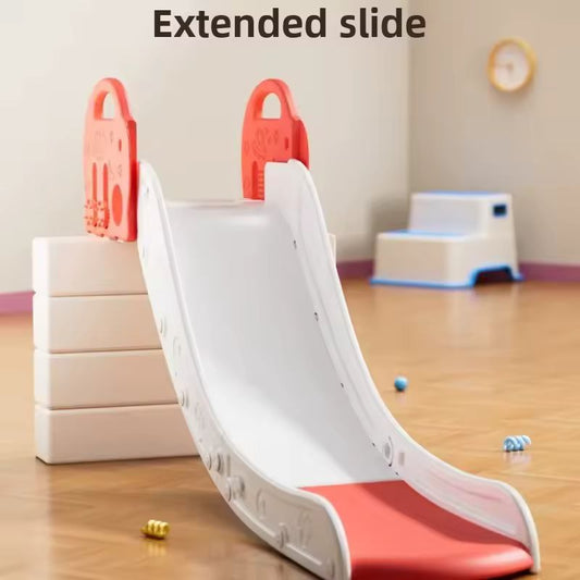 Kids' Indoor Trampoline with Safety Enclosure Net & Slide – 3-in-1 Home Fitness & Play Center – Durable Stainless Steel Frame Mini Jumper for Toddlers and Children – Model 985