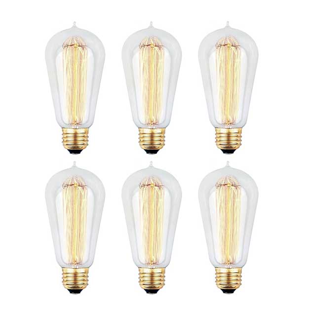 KinHom 6pcs Edison Bulbs