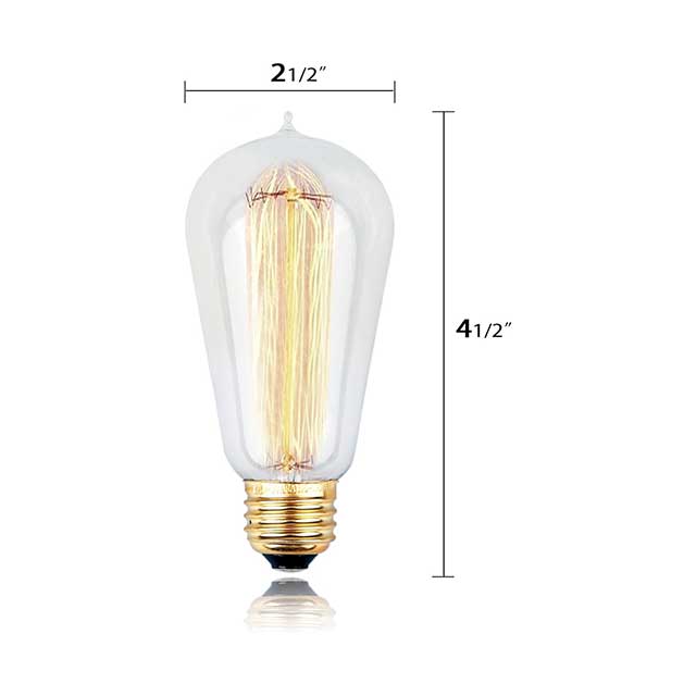 KinHom 6pcs Edison Bulbs