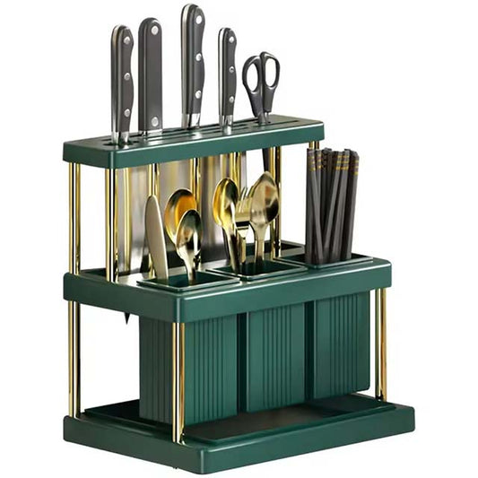 Multi-Functional Kitchen Knife Holder – Space-Saving Cutlery & Utensil Drainer Rack