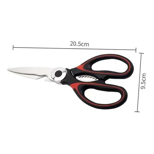 Professional Multi-Purpose Kitchen Scissors – Stainless Steel Sharp Blades with Cover & Bottle Opener for Cutting Meat, Poultry, Vegetables, Bones & Herbs