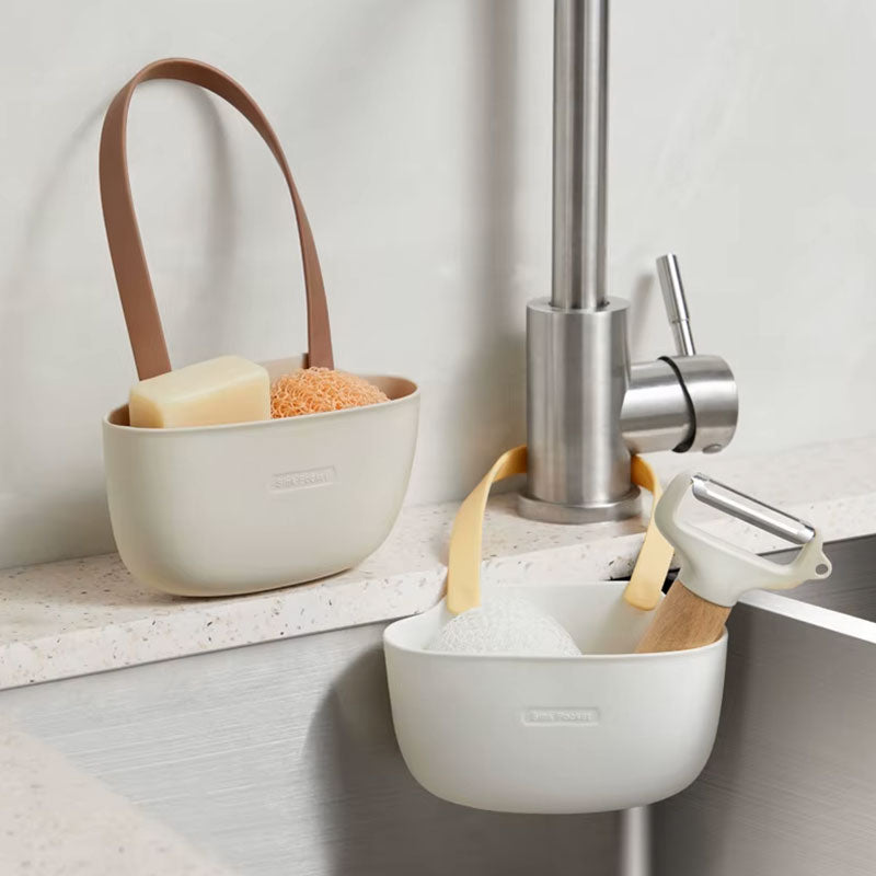 Kitchen Sink Sponge & Soap Holder | Multi-Purpose Bathroom Dish Drainer & Storage Drying Rack
