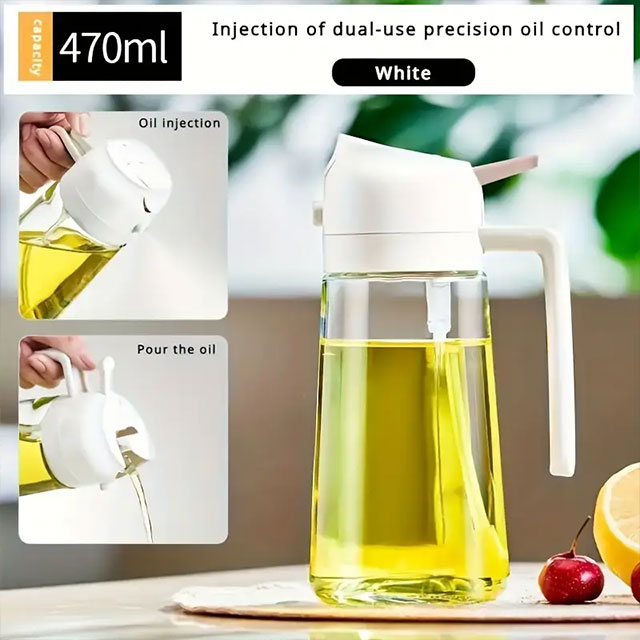 KitchenCraft Leak-Proof Bottle with Pour Spout – BPA-Free Plastic Dispenser for Oil, Vinegar, Sauce & Seasoning