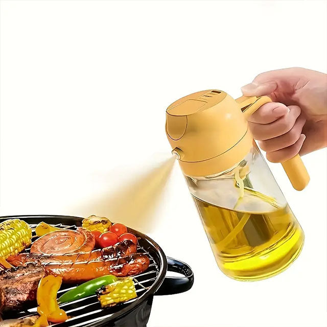 KitchenCraft Leak-Proof Bottle with Pour Spout – BPA-Free Plastic Dispenser for Oil, Vinegar, Sauce & Seasoning
