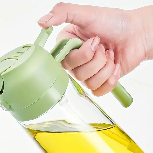 KitchenCraft Leak-Proof Bottle with Pour Spout – BPA-Free Plastic Dispenser for Oil, Vinegar, Sauce & Seasoning