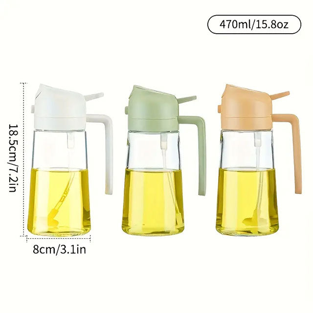 KitchenCraft Leak-Proof Bottle with Pour Spout – BPA-Free Plastic Dispenser for Oil, Vinegar, Sauce & Seasoning