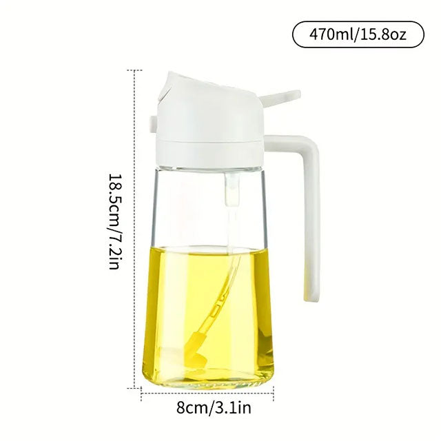 KitchenCraft Leak-Proof Bottle with Pour Spout – BPA-Free Plastic Dispenser for Oil, Vinegar, Sauce & Seasoning