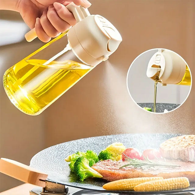 KitchenCraft Leak-Proof Bottle with Pour Spout – BPA-Free Plastic Dispenser for Oil, Vinegar, Sauce & Seasoning