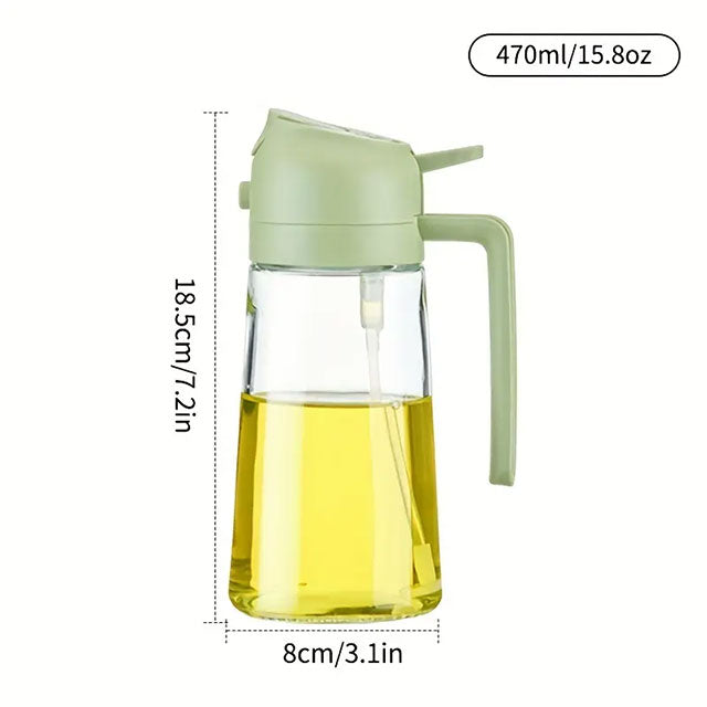 KitchenCraft Leak-Proof Bottle with Pour Spout – BPA-Free Plastic Dispenser for Oil, Vinegar, Sauce & Seasoning