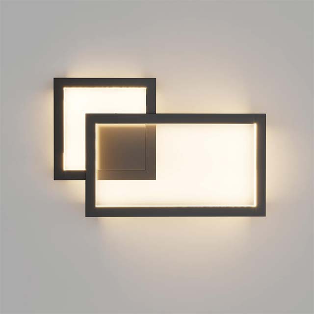 Klighten LED Wall Light 24W, 1960LM – Modern Decorative Indoor Wall Lamp for Bedroom, Living Room, Hallway &amp; Stairwell | 110-240V, Warm White 3000K, Black
