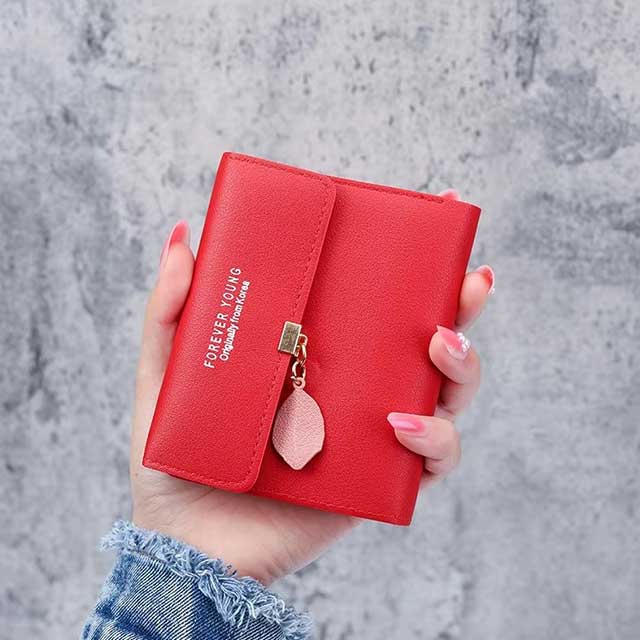Korean Style Small Tri-fold Wallet for Women – Simple Short Purse with Coin Pocket & Money Clip