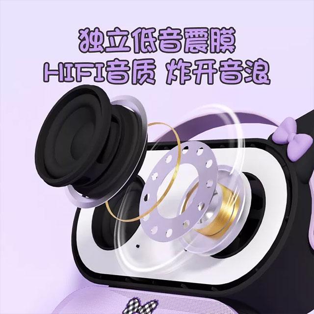 Kuromi Wireless Bluetooth Speaker with LED Lights & Karaoke Microphone – Perfect Birthday Gift for Music Lovers!