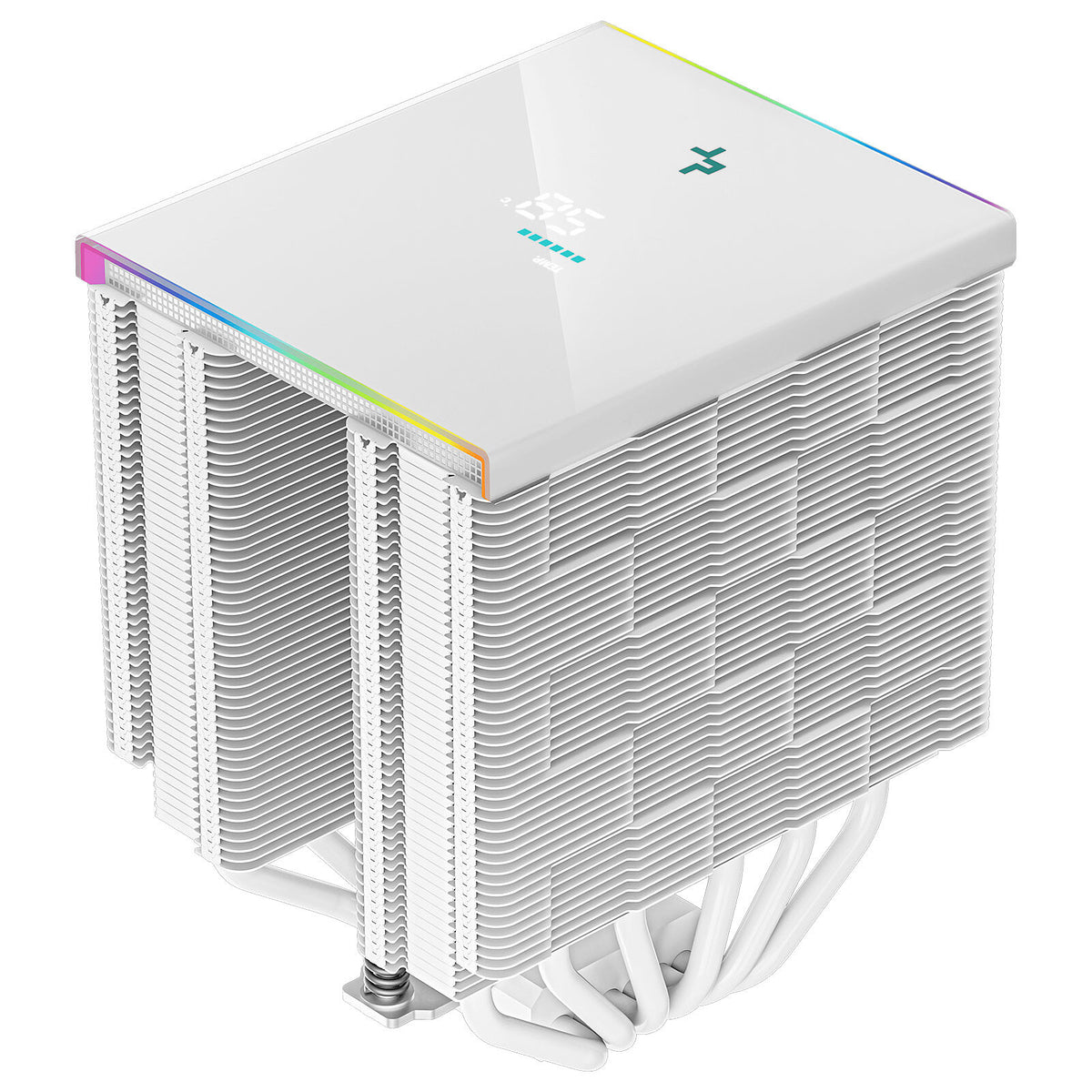 DeepCool AK620 Digital White Dual-Tower CPU Air Cooler with LCD Display | 260W TDP | Intel LGA 1700 & AMD