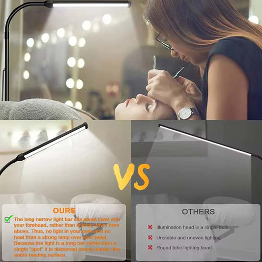 LED Floor Lamp for Living Room & Bedroom - Adjustable Gooseneck, Dimmable Standing Light for Office, Reading, and Home Decor