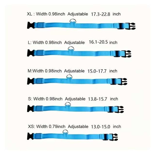 LED Glowing Dog Leash & Collar – Nylon Night Safety Flashing Light-Up Pet Set, Glow-in-the-Dark for Dogs