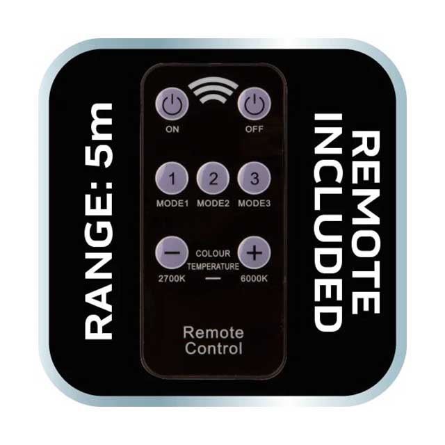 LED Light with Remote Control – 900 Lumens Brightness, Energy-Efficient Lighting for Home & Office