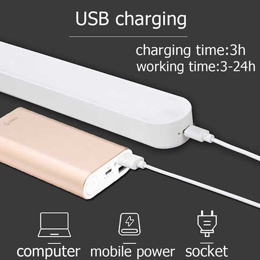 LED Night Light Bar with Remote Control – Magnetic Wireless Rechargeable Desk Lamp for Eye Protection | Bedroom & Dormitory Reading Light