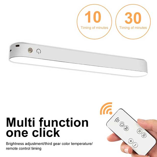LED Night Light Bar with Remote Control – Magnetic Wireless Rechargeable Desk Lamp for Eye Protection | Bedroom & Dormitory Reading Light