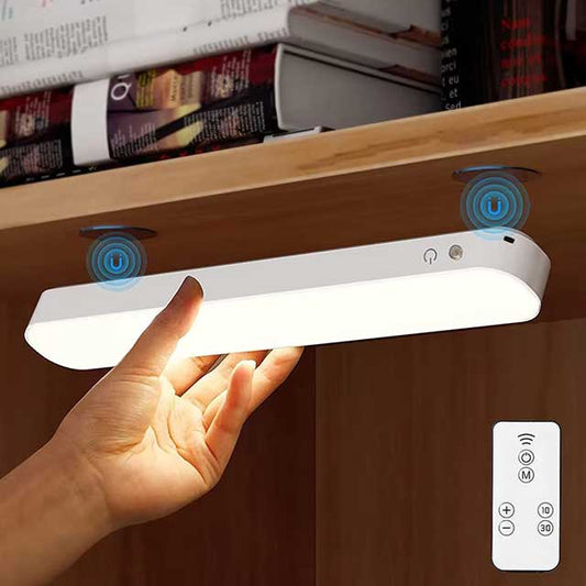 LED Night Light Bar with Remote Control – Magnetic Wireless Rechargeable Desk Lamp for Eye Protection | Bedroom & Dormitory Reading Light