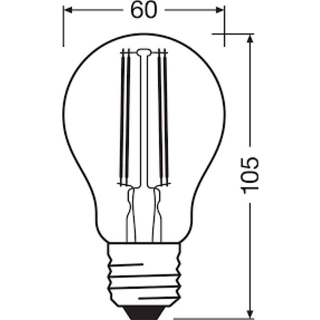 LED Smart Filament Bulb – 6W E27 A60, 806lm, 2700K Warm White, Wi-Fi Compatible