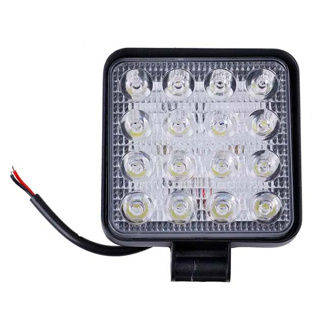 4-Inch 48W LED Work Lights for Trucks – Square LED Light Pods with Flood Beam (12V/24V) for ATV, UTV, RV, Golf Cart, Car &amp; Off Road Fog Lighting