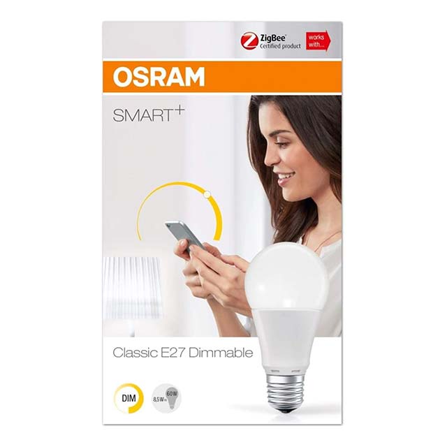 OSRAM Smart+ LED ZigBee Lamp with E27 Socket – Warm White Dimmable Smart Bulb Compatible with Echo Plus &amp; Echo Show (2nd Gen)