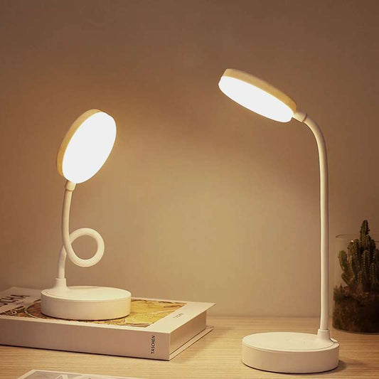 LED Desk Lamp – 3-Level Dimmable Touch Control – USB Rechargeable & Battery Powered – Portable Eye-Protection Table Light for Bedroom, Bedside, and Study