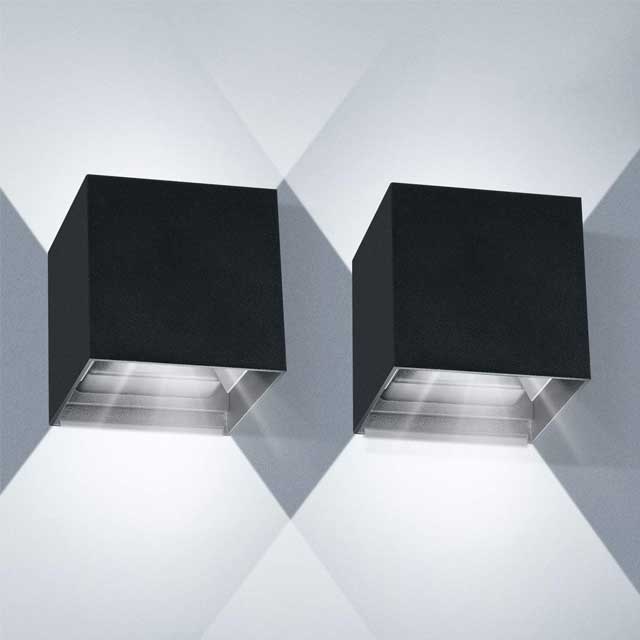 LEDMO LED Up & Down Outdoor Wall Lights – Modern Waterproof Exterior Sconce for Porch, Patio, Garden & Garage