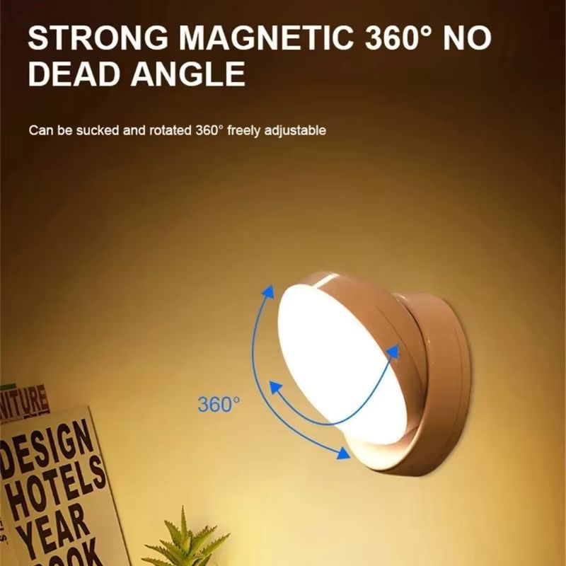 Veilleuse LED à détecteur de mouvement – Lampe à induction intelligente rechargeable par USB – Éclairage sans fil sous meuble et armoire (lumière blanche/chaude)