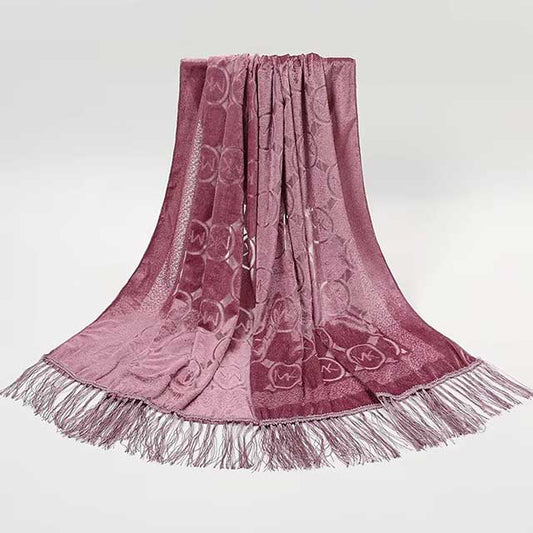 2025 New Women’s Lace Flower Silk Scarf – Gradient Hollow Cut Floral Shawl for Spring & Beach Wraps