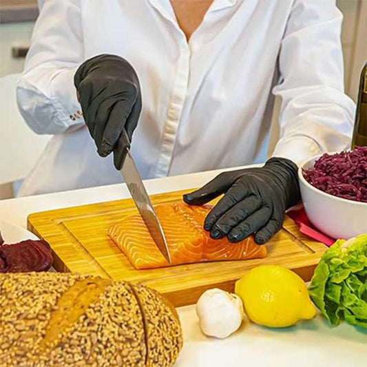 Large Black Nitrile Disposable Examination Gloves