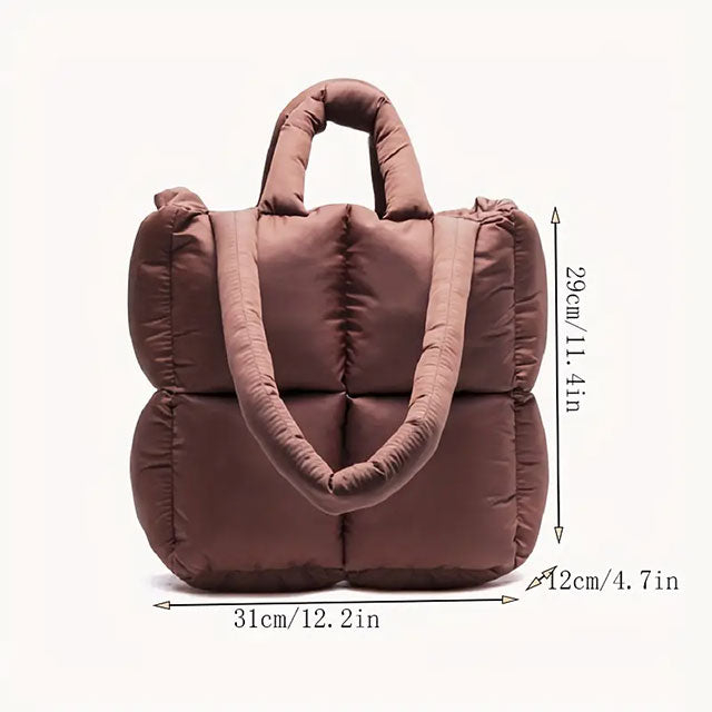 Large Capacity Quilted Tote Bag – Stylish Puffer Shoulder Bag for Women | Fashionable Handbag & Purse for Everyday Use