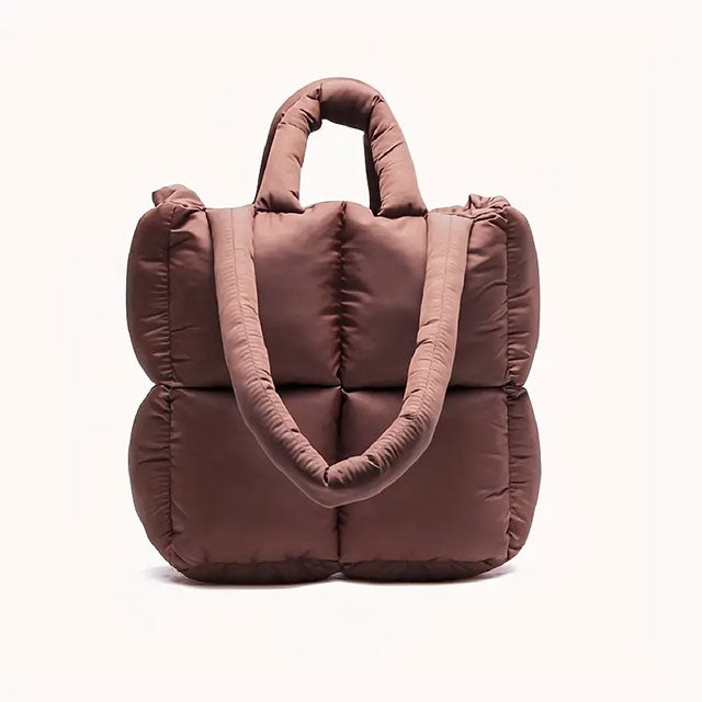 Large Capacity Quilted Tote Bag – Stylish Puffer Shoulder Bag for Women | Fashionable Handbag & Purse for Everyday Use