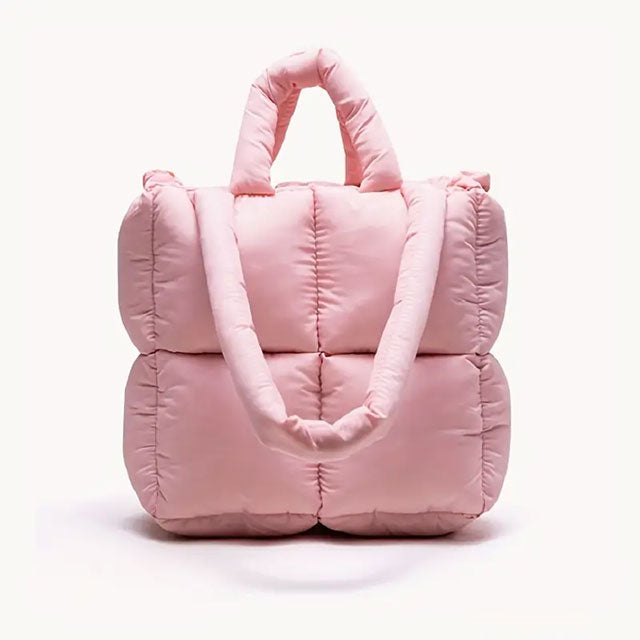 Large Capacity Quilted Tote Bag – Stylish Puffer Shoulder Bag for Women | Fashionable Handbag & Purse for Everyday Use