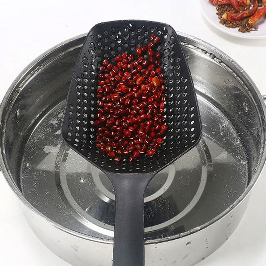 Large Multifunctional Strainer Spoon – High-Capacity Fried Food Skimmer & Vegetable Water Filter – Heat-Resistant Kitchen Funnel Colander