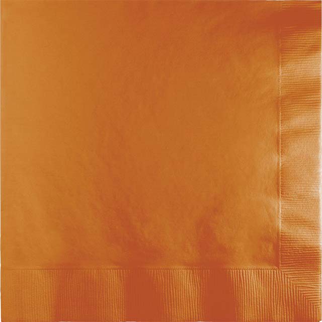 Large Orange Dinner Napkins – Premium Amber 3-Ply, 40x40 cm Dining Napkins