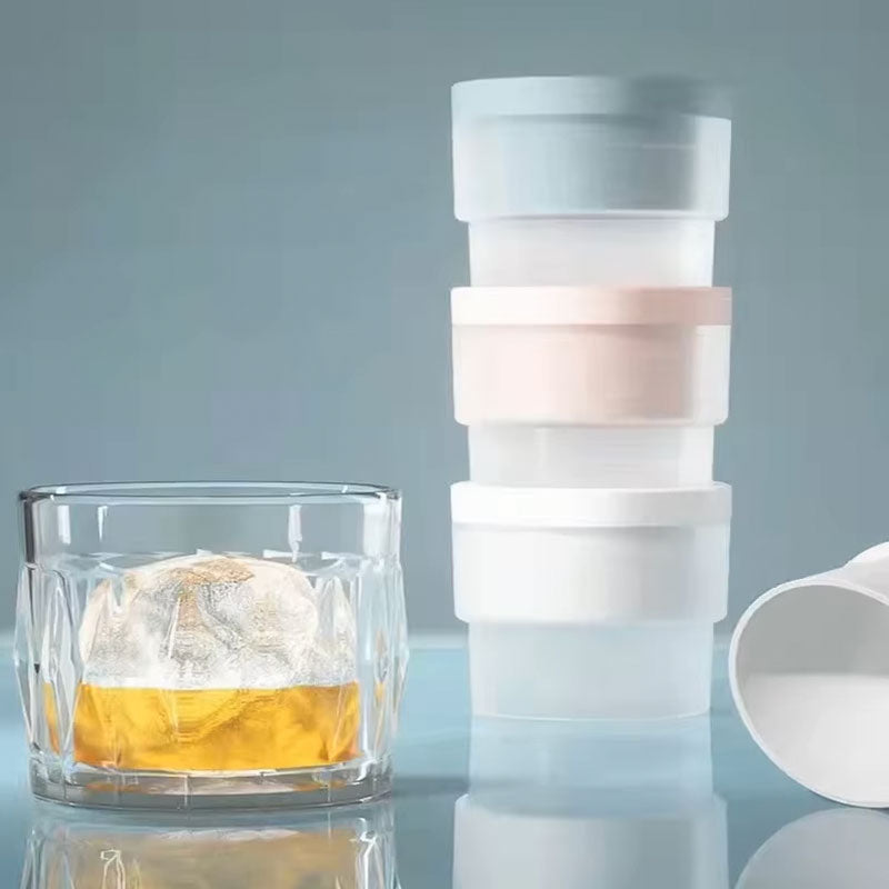 Large Round Silicone Ice Hockey Mold – Spherical Ice Cube Maker for Cocktails and Barware