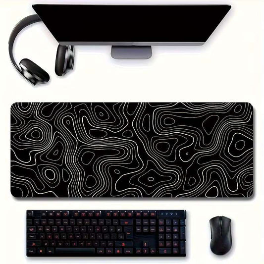 Large Extended Gaming Mouse Pad (800x300mm) – Extra-Wide Desk Mat with Reinforced Stitched Edges – Non-Slip Rubber Base Waterproof Mousepad – Ultra-Smooth Surface for Gamers & Office Work
