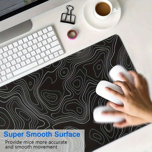 Large Extended Gaming Mouse Pad (800x300mm) – Extra-Wide Desk Mat with Reinforced Stitched Edges – Non-Slip Rubber Base Waterproof Mousepad – Ultra-Smooth Surface for Gamers & Office Work