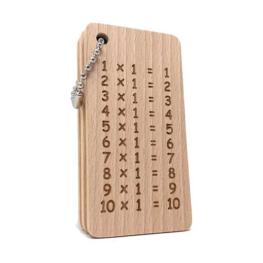Laser Tattoo 1x1 Wooden Flashcards | Pack of 5 Untreated Beech Wood Learning Aids for Students