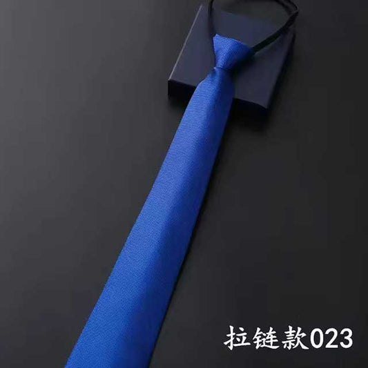 Lazy Zipper Men's Tie – Slim & Skinny Necktie for Business, Formal & Dress Wear | Solid & Striped Zipper Ties for Men