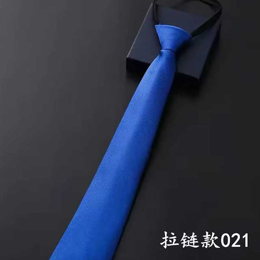 Lazy Zipper Men's Tie – Slim & Skinny Necktie for Business, Formal & Dress Wear | Solid & Striped Zipper Ties for Men