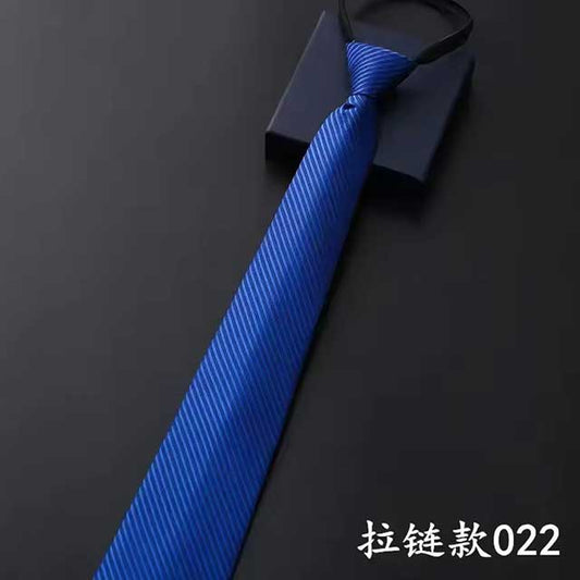 Lazy Zipper Men's Tie – Slim & Skinny Necktie for Business, Formal & Dress Wear | Solid & Striped Zipper Ties for Men