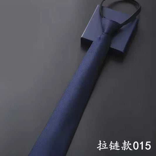 Lazy Zipper Men's Tie – Slim & Skinny Necktie for Business, Formal & Dress Wear | Solid & Striped Zipper Ties for Men