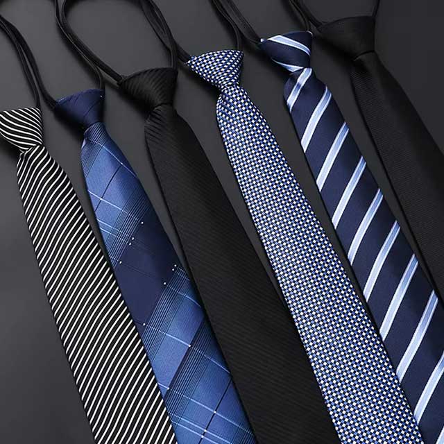 Lazy Zipper Men's Tie – Slim & Skinny Necktie for Business, Formal & Dress Wear | Solid & Striped Zipper Ties for Men